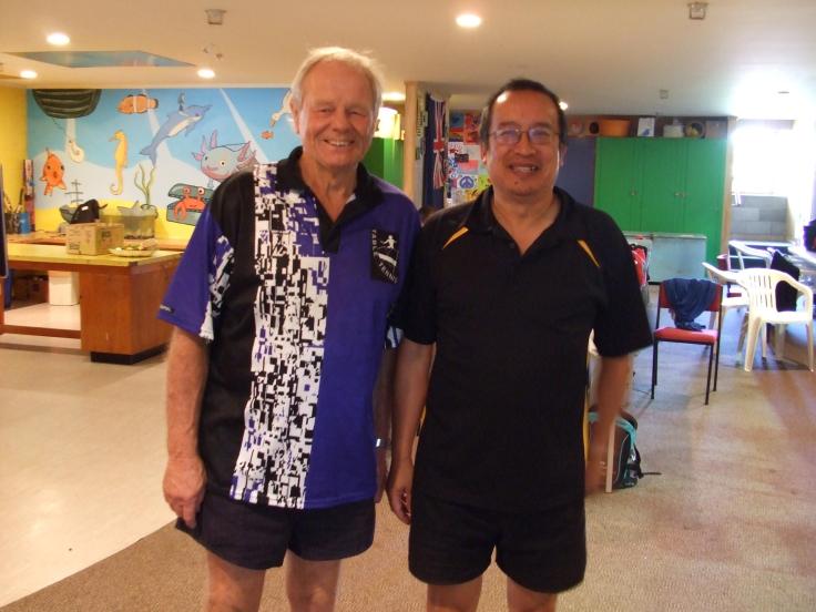 Dave Welch (Table tennis organiser) with Malcolm Wong Dave Welch (Table tennis organiser) with Malcolm Wong