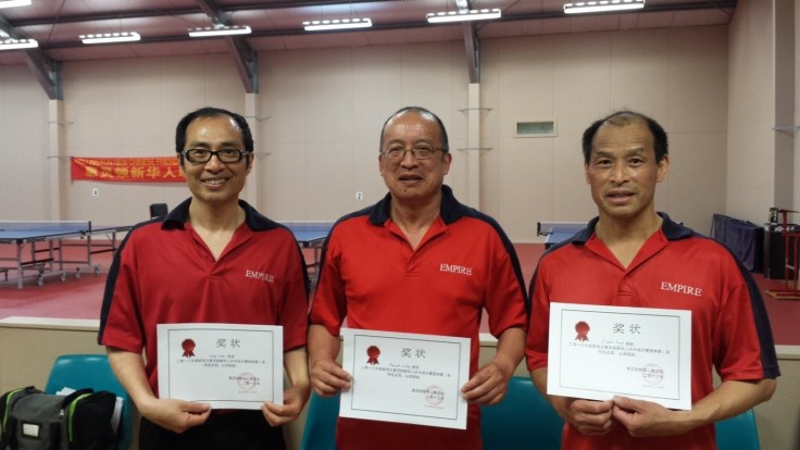 Joint Team Winners Red Dragon (Harry Chen, Malcolm Wong, Martin Young).