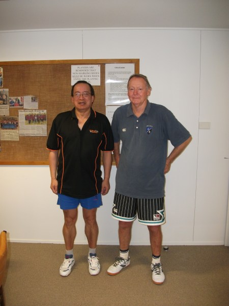Nelson Over 50 Doubles winners Malcolm Wong and Mark Nalder.