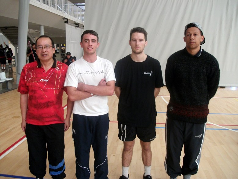 Malcolm Wong (Umpire) Luke Istead (Auckland), Keanu White (Wellington), and Andrew Storer (Christchurch).