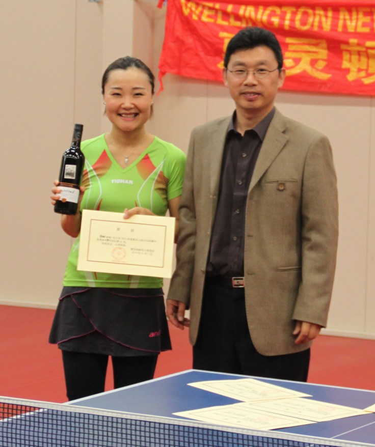 Catherine Zhou (Runner up in the Singles and Women Singles) and Stephen Wang