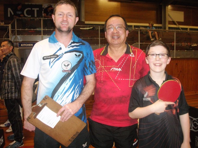 Tauranga Umpires Course. Simon Gallear (New Regional Umpire), Malcolm Wong (Umpire Course Trainer) and Max Henderson (New Junior Umpire).