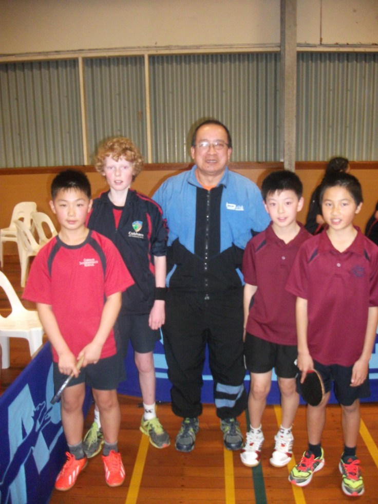 Aims Game Boy’s Doubles Finalist.  Silver - Sang-Yong Park, Zakery McKellar (Cobham Intermediate),  Malcolm Wong (Umpire), Gold - Nathan Xu, Thomas Liang (Wairau Intermediate).